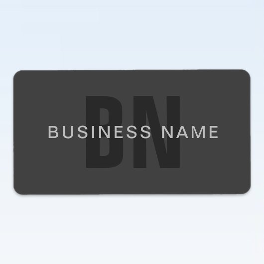 Moderne, dunkelgraue, bearbeitbare Vorlage für Mon Adressaufkleber