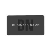 Moderne, dunkelgraue, bearbeitbare Vorlage für Mon Adressaufkleber (Vorne)