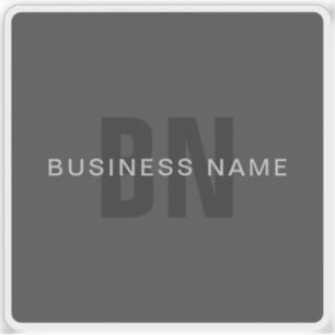 Moderne, dunkelgraue, bearbeitbare Vorlage für Mon Aufkleber