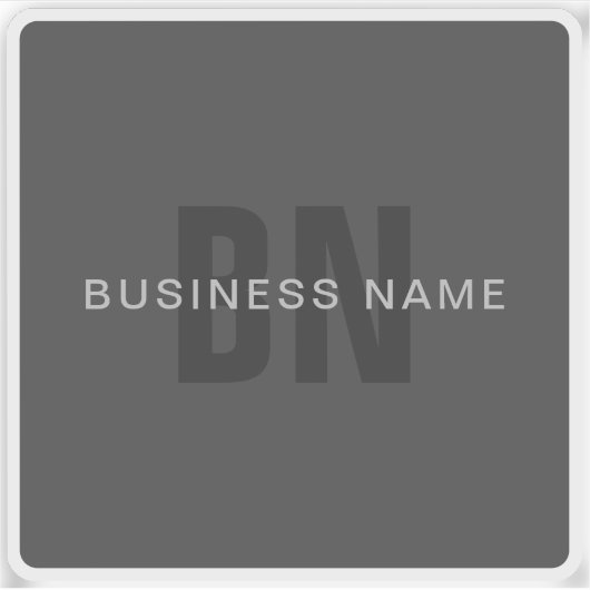 Moderne, dunkelgraue, bearbeitbare Vorlage für Mon Aufkleber (Vorderseite)