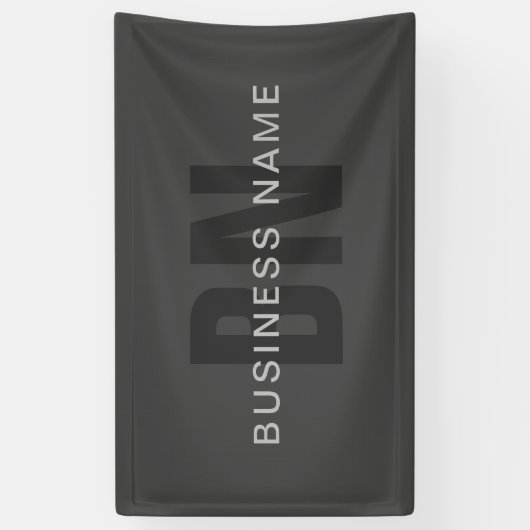 Moderne, dunkelgraue, bearbeitbare Vorlage für Mon Banner (Vertikal)