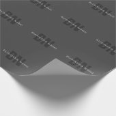 Moderne, dunkelgraue, bearbeitbare Vorlage für Mon Geschenkpapier (Ecke)