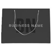 Moderne, dunkelgraue, bearbeitbare Vorlage für Mon Große Geschenktüte (Vorderseite)