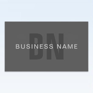 Moderne, dunkelgraue, bearbeitbare Vorlage für Mon Rechteckiger Aufkleber