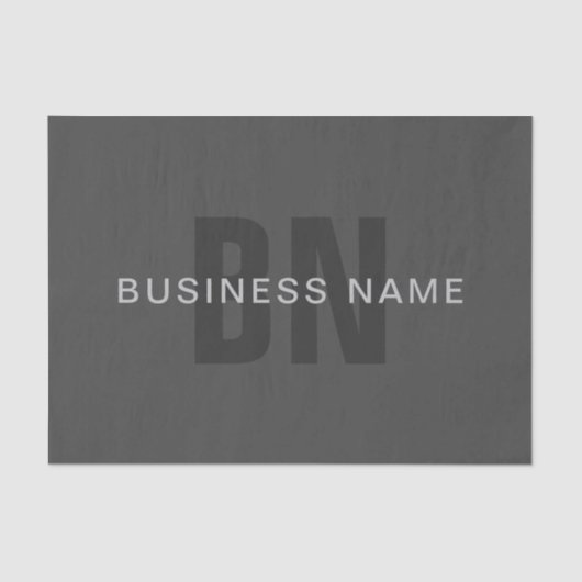 Moderne, dunkelgraue, bearbeitbare Vorlage für Mon Seidenpapier (Vorderseite)