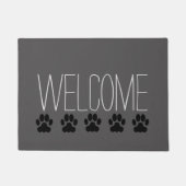 Moderne, dunkelgraue Begrüßungshundekugeln Fußmatte (Vorderseite)