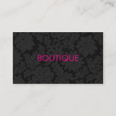 Moderne, dunkelgraue Boutique Visitenkarte (Vorderseite)