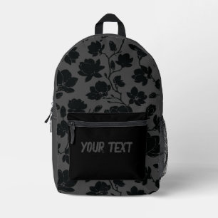 Moderne dunkelgraue Drucktasche Bedruckter Rucksack