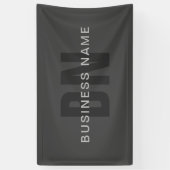 Moderne dunkelgraue editierbare Monogramm-Designvo Banner (Vertikal)