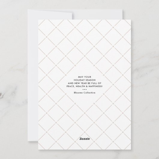 Moderne Dunkelgraue Goldschneeüberlagerung Feiertagskarte (Rückseite)