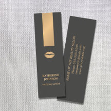 Moderne dunkelgraue Imitate Gold Lips Makeup Artis