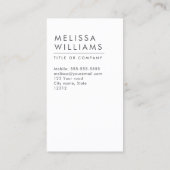 Moderne dunkelgraue Leinen, vertikale Minimalisten Visitenkarte (Rückseite)