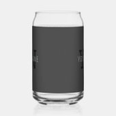 Moderne dunkelgraue monogrammierte Namen (oder and Dosenglas (Links)