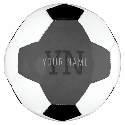 Moderne dunkelgraue monogrammierte Namen (oder and Fußball (Vorderseite)