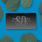 Moderne, dunkelgraue Ombre-Rücksendeadresse Adressaufkleber