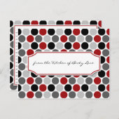 Moderne, dunkelgraue schwarze Kreise Rezeptionskar Postkarte (Vorne/Hinten)