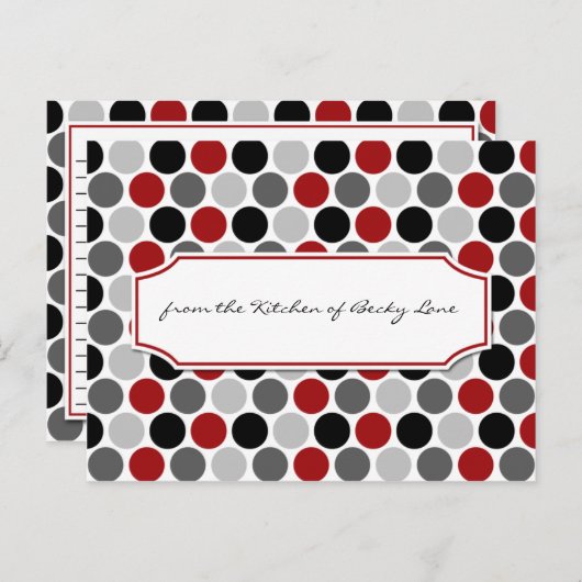 Moderne, dunkelgraue schwarze Kreise Rezeptionskar Postkarte (Vorne/Hinten)