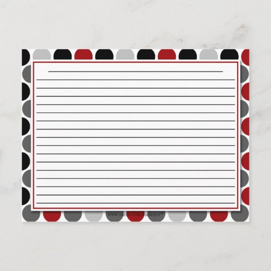 Moderne, dunkelgraue schwarze Kreise Rezeptionskar Postkarte (Rückseite)