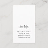 Moderne dunkelgraue Spitze-Innenarchitekt Visitenkarte (Rückseite)