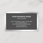 Moderne dunkelgraue Stahldach-Solarpaneele Visitenkarte (Rückseite)