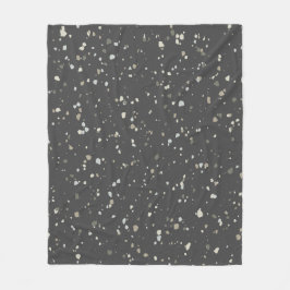 Moderne dunkelgraue Terrazzo Fleecedecke