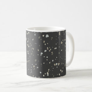 Moderne dunkelgraue Terrazzo Kaffeetasse