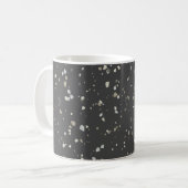 Moderne dunkelgraue Terrazzo Kaffeetasse (Vorderseite Links)