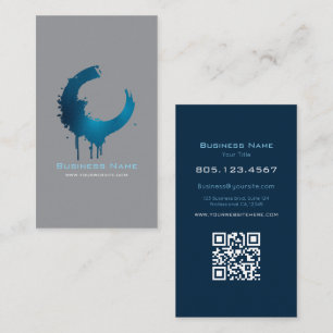 Moderne dunkelgraue und blaue Farbmischung   Benut Visitenkarte