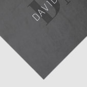 Moderne dunkelgraue und schwarz bearbeitbare Bezei Seidenpapier (Ausschnitt)