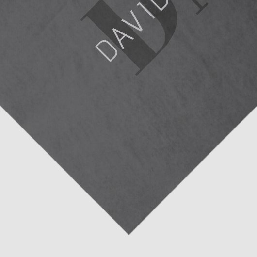 Moderne dunkelgraue und schwarz bearbeitbare Bezei Seidenpapier (Ausschnitt)