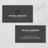 Moderne, dunkelgraue Visitenkarte (Vorne/Hinten)