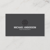 Moderne, dunkelgraue Visitenkarte (Vorderseite)
