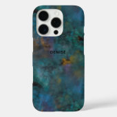 Moderne dunkelgrüne blaue Gefärbte Krawatte Case-Mate iPhone Hülle (Rückseite)