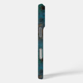 Moderne dunkelgrüne blaue Gefärbte Krawatte Case-Mate iPhone Hülle (Rückseite / Rechts)