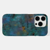 Moderne dunkelgrüne blaue Gefärbte Krawatte Case-Mate iPhone Hülle (Rückseite (Horizontal))