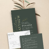 Moderne, dunkelgrüne Karte mit Details