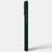 Moderne dunkelgrüne Monogramm-Initialen Zeitgenöss Case-Mate iPhone Hülle (Rückseite / Links)