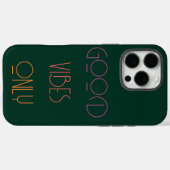 Moderne dunkelgrüne Monogramm-Initialen Zeitgenöss Case-Mate iPhone Hülle (Rückseite (Horizontal))