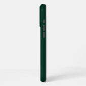 Moderne dunkelgrüne Monogramm-Initialen Zeitgenöss iPhone Hülle (Linke Seite)