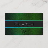 Moderne dunkelgrüne Muster Grau Schwarz Monogramm Visitenkarte (Vorderseite)