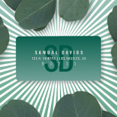 Moderne, dunkelgrüne Rücksendeadresse Adressaufkleber