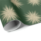 Moderne dunkelgrüne und goldene Weihnachtsfeiertag Geschenkpapier (Rolleneckpunkt)