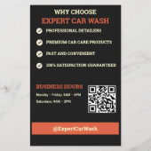 Moderne dunkle Auto-Detailing-Promo-Layout Flyer (Hinten)