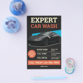 Moderne dunkle Auto-Detailing-Promo-Layout Flyer (Einzeln)