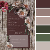 Moderne dunkle Blume blüht Burgund kein Abendessen All In One Einladung