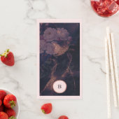 Moderne Dunkle Boho Rose Blumenstrauß Serviette (Beispiel)