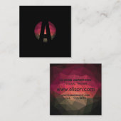 Moderne dunkle Farben, trendige Design-Business Quadratische Visitenkarte (Vorne/Hinten)