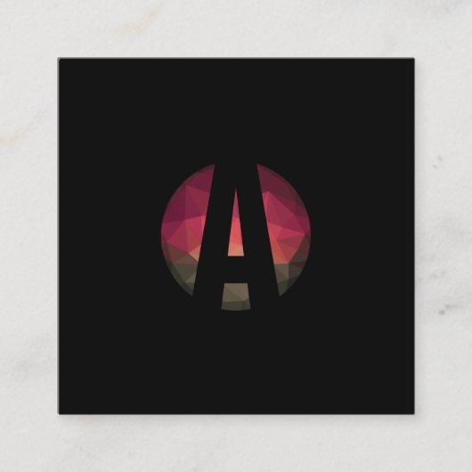 Moderne dunkle Farben, trendige Design-Business Quadratische Visitenkarte (Vorderseite)