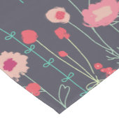 Moderne dunkle Flora Kurzer Tischläufer (Ecke)