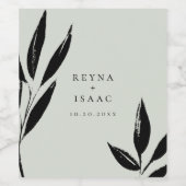 Moderne dunkle Folien Personalisiert Weinetikett (Einzelnes Label)